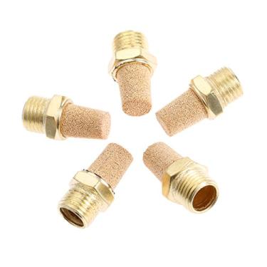 Imagem de 1/2/ 5PCS M5 1/8"1/4" 3/8"1/2" 3/4"1" Rosto de bronze de latão Silenciadores pneumáticos de silenciadores de ruído Filtro de ruído Redutor YYDFPIIA (Color : BSL 02 5pcs)