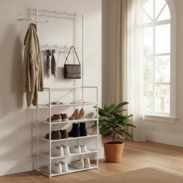 Imagem de Prateleira Organizadora Calçado Suporte Rack Guarda Sapato Tênis Sandá