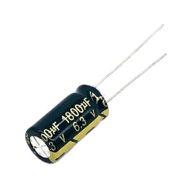 Imagem de 30 pçs/lote 6,3 V 1800uf 8 * 16 capacitor eletrolítico de alumínio baixa/impedância alta frequência 1800UF 6,3v 8 * 16 20%