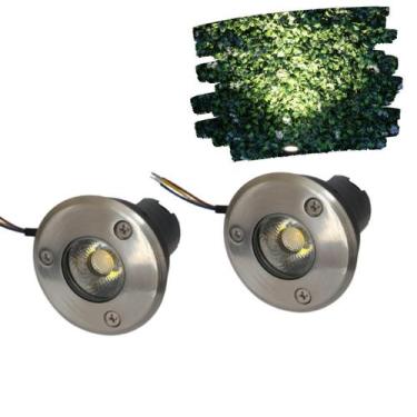 Imagem de Kit 2 Balizador Led Cob 3W Bivolt Spot Embutir Trilhas Piso - CBC