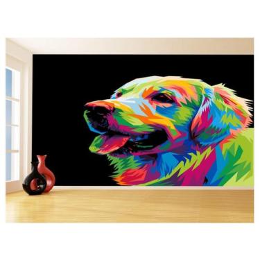 Imagem de Papel De Parede 3D Animais Cachorro Golden Arte 3,5M Anm366 - Você Dec