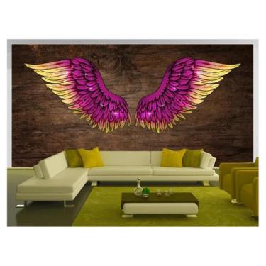 Imagem de Papel De Parede 3D Arte Asas Selfie Insta Cores 3,5M Tra239 - Você Dec