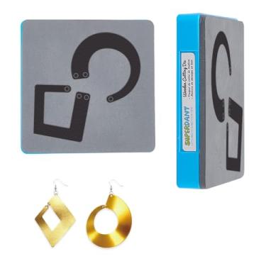 Imagem de SUPERDANT Brincos deformados de couro, moldes de corte, brinco de couro, cortador de madeira, diamante, decorações circulares, matrizes de couro, moldes para artesanato, artesanato, bolsa, roupas