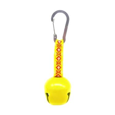 Imagem de kowaku Sino de Sobrevivência Bear Bell, Equipamento de Emergência, Alerta Sonoro Portátil, Mosquetão para Chaveiro, Ideal para Caminhadas, Pesca e, Amarelo