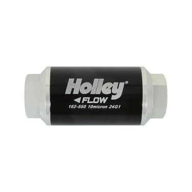 Imagem de Holley Filtro de combustível com acabamento em tarugo preto 162-550