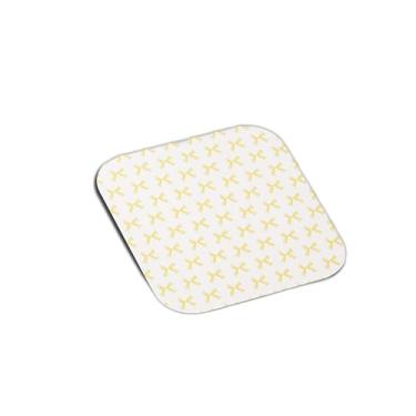 Imagem de Porta Copos Personalizados Arco Amarelo Desenho à Mão - Tamanho 9x9 cm