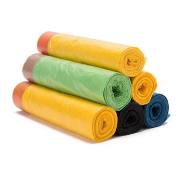 Imagem de Sacos de lixo com cordão grosso grande capacidade sacos de lixo cozinha banheiro escritório 15 peças