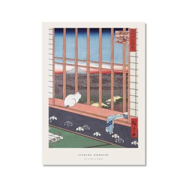 Imagem de Pôster Hasui Kawase Ohara Koson Impressões Katsushika Hokusai Pintura em Tela Onda Japonesa Arte de Parede Hiroshige Imagens para Decoração de Casa (SKU12,40,6 x 60 cm = (40 x 60 cm), sem moldura)