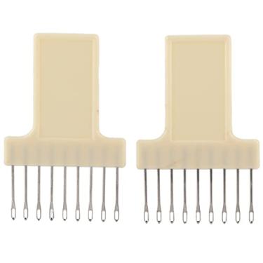Imagem de Cuofyunl 2 peças pente de transferência para máquina de tricô 9 agulhas para kh260 kh230 kh270 sk151 sk155