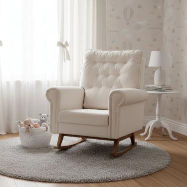Imagem de Poltrona de Amamentação Balanço Nina Off White