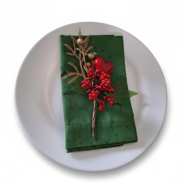 Imagem de Guardanapo Tricoline Verde Floresta 40 x 40cm