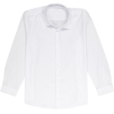 Imagem de Camisa Manga Longa Essencial Slim Plus Size Masculina Ogochi 001520052 Branca-Masculino
