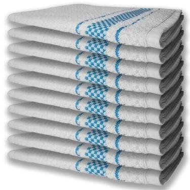 Imagem de 10 Panos De Prato Atoalhado Felpudo Azul