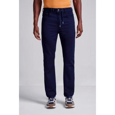 Imagem de Calça Jeans Slim Fit - Lavagem Escura - Highstil, Preto, 42