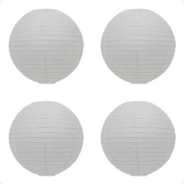 Imagem de Kit 4 Luminária Japonesa Decoração Oriental Pendente Teto Festa Casame