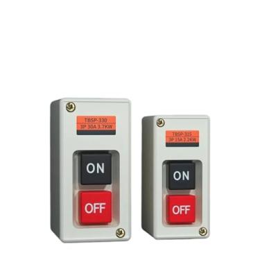 Imagem de RORFFK TBSP-315 330 Caixa de controle de botão start-stop de motor monofásico/trifásico 15A 30A (TBSP-330)
