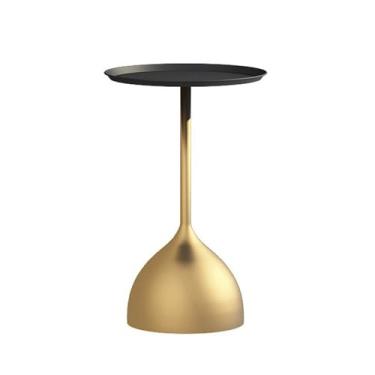 Imagem de Exibe mesa lateral redonda, estante de livros de sala de estar, casa, aparador de sofá, atividade criativa simples todos os dias (ouro)