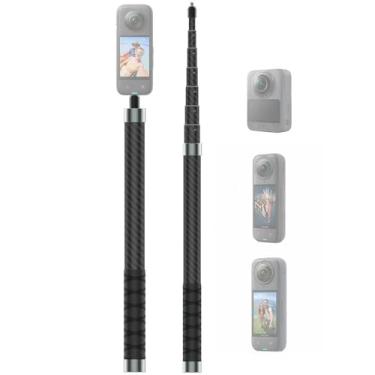 Imagem de NEOSOU Vara de selfie invisível de 2,6 m/259 cm, haste de extensão de haste longa de fibra de carbono para Insta360 X5 X4 X3 DJI Osmo 360 Nano, leve/à prova d'água/extensível/telescópica para