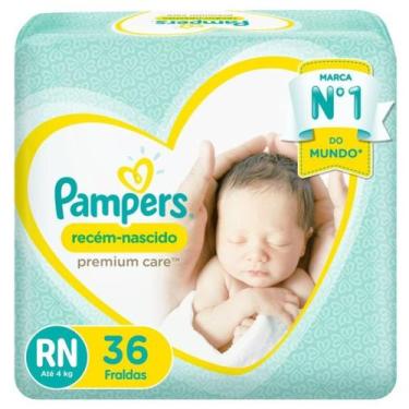 Imagem de Fralda Pampers Premium Care Recém-nascido Rn Com 36 Unidades