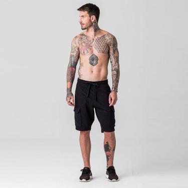 Imagem de Bermuda Jogger Cargo Masculina em Moletom Rock e Soda-Masculino