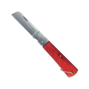 Imagem de Canivete, 200mm, lamina reta, cabo de madeira, 1pc // sparta, Cinza e 