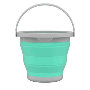 Imagem de Balde Plástico Retrátil Flash Limp 05 litros Verde Água - RET3512