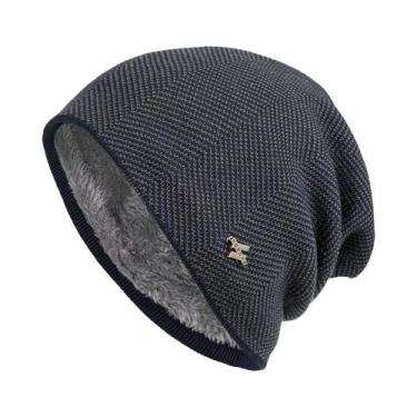 Imagem de Gorro De Inverno Unissex Quente E Grosso De Tricô Para Homens E Mulher