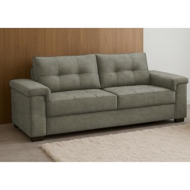 Imagem de Sofá 3 Lugares 208cm Linho Palazio Ferguile - Castor