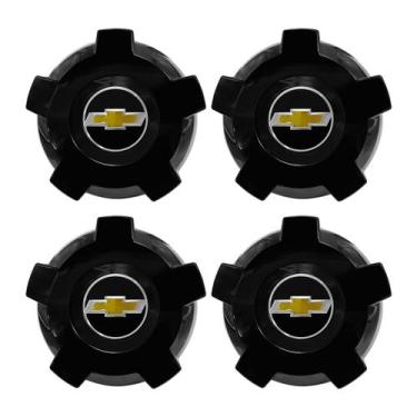 Imagem de Jogo Calota S10 6 Furos Para Roda De Ferro Preta Brilhante - DCAPS