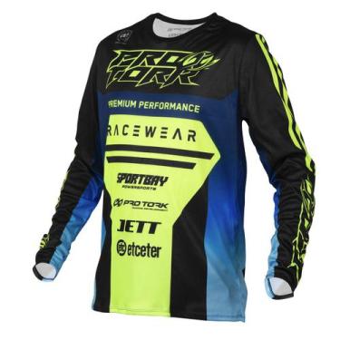 Imagem de Camisa Motocross Masculino Feminino Brave Pro Tork Proteção, Amarelo, 