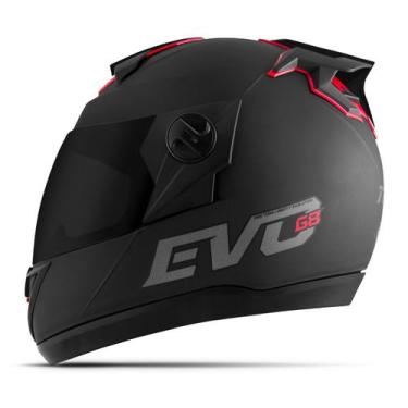 Imagem de Capacete Moto Pro Tork Evolution G8 Solid + Viseira Fumê, PRETO, 56
