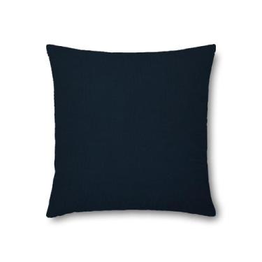 Imagem de Capa de Almofada Suede Lisa - DECORELLA, Azul Escuro