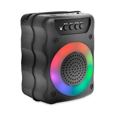 Imagem de Caixa de Som Wireless Speaker Portátil Recarregável Luz Led - marca