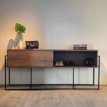 Imagem de Buffet Aparador Industrial Retrô 2 Portas de Correr Madeira/Aço 188cm 