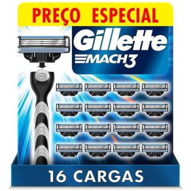 Imagem de Carga para Aparelho de Barbear Gillette - Mach 3 16 Unidades, 16