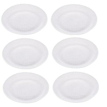 Imagem de Conjunto com 6 Pratos para Sobremesa de Vidro Wave 19cm 2539 - Lyor