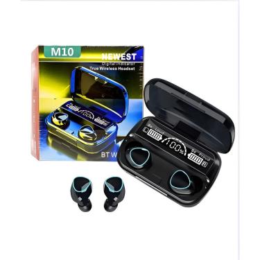 Imagem de Fone de Ouvido sem Fio Bluetooth MDM M10 com Case Power Bank Autonomia 4h Pareamento Automático