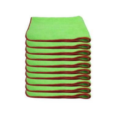 Imagem de Kit 10 kers toalha de microfibra green fiber 40x60cm 400gsm 96g