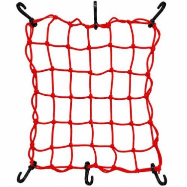 Imagem de Rede Elástica Moto Bagageiro Redinha Aranha Vermelha 35 X 35 - DNSA