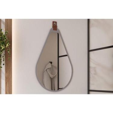 Imagem de Espelheira Banheiro Gota 50X76cm Platina MGM