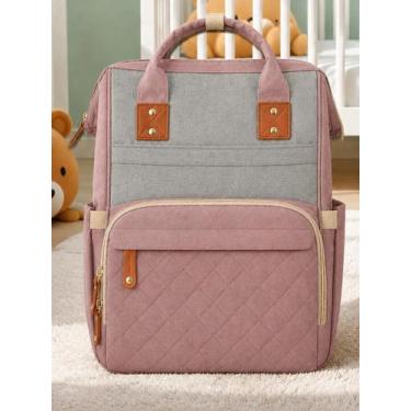 Imagem de Mochila Grande Maternidade Bolsa Térmica Mamadeira Bebê - M3M, Unico, 