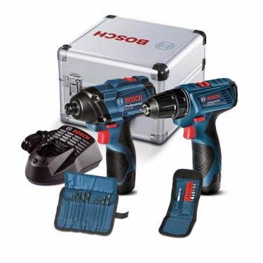 Imagem de Furadeira Parafusadeira Bosch GSR 120 Li + Chave de Impacto GDR 120 Li, com Maleta, 12 Volts
