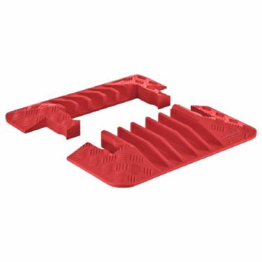 Imagem de Guard Dog GDEC5X125-O Protetor de cabo de poliuretano resistente com 5 canais macho e fêmea, laranja, 35,5 cm de comprimento, 50 cm de largura, 4,7 cm de altura (par)