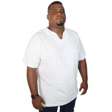 Imagem de Camiseta Plus Size Bata Masculina Básica Elegante Algodão - Hf