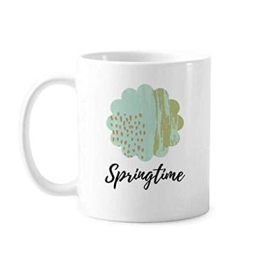 Imagem de Matcha Abstrata Plantas Arte Padrão Caneca Cerâmica Café Porcelana Utensílios de Mesa