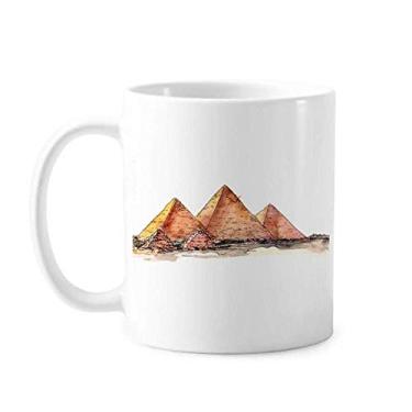 Imagem de Pirâmide Egito de Gaza Art Déco, Caneca Moderna, Caneca de Cerâmica de Café, Porcelana, Talheres