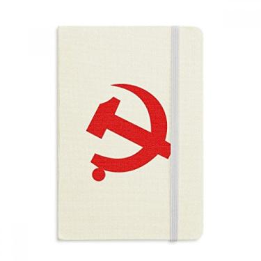 Imagem de Caderno de caderno com símbolo vermelho de comunista chinês capa dura diário clássico A5