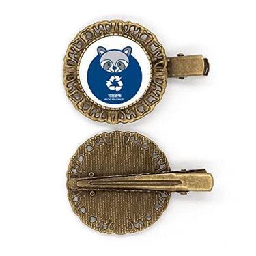 Imagem de Grampo de cabelo reciclável com classificação de resíduos de guaxinim