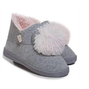 Imagem de Pantufa feminina botinha cinza 39 a 40