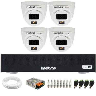 Imagem de Kit 4 Câmeras Intelbras Vhd 1220 D G7 Full Color com Alta Definição Full Hd Visão Noturna 20m + Dvr Intelbras Mhdx 3004-c 4 Canais